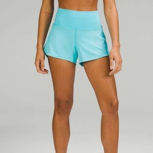 Lululemon Speed Up Shorts 4” Electric Turquoise Size 2
